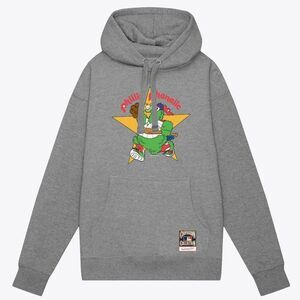 Mitchell & Ness Phillie Phanatic Cooperstown Collection Gray Hoodie. Small.
